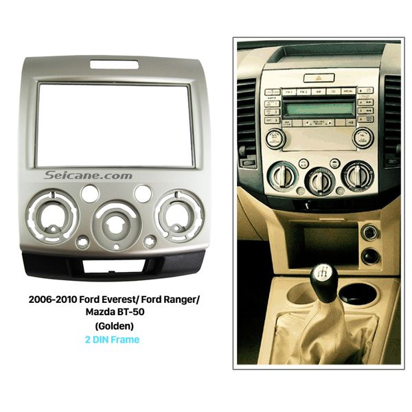 

golden 2 din car radio fascia refitting panel kit for 2006 2007 2008 2009 2010 ford everest ford ranger mazda bt-50