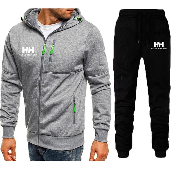 

men's sets brand sportswear tracksuits sets men's clothes sporting hoodies+pants sets casual outwear sports suits men hoodie set, Gray