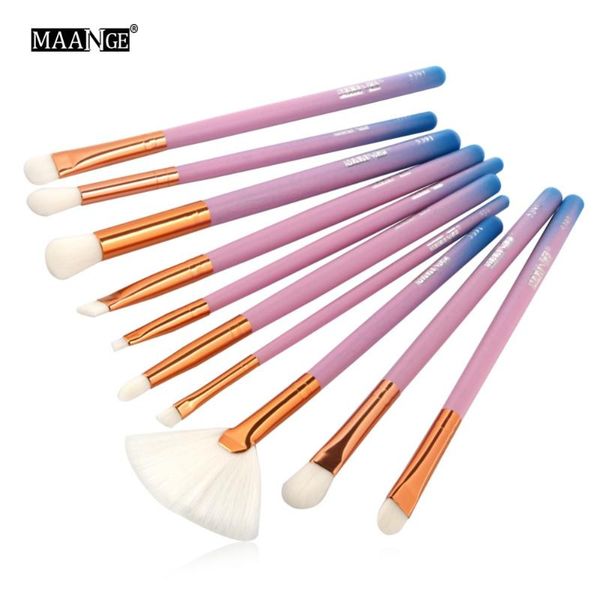 

maange 10pcs makeup brushes set foundation blending powder eye shadow contour concealer blush brush comestic beauty make up kits