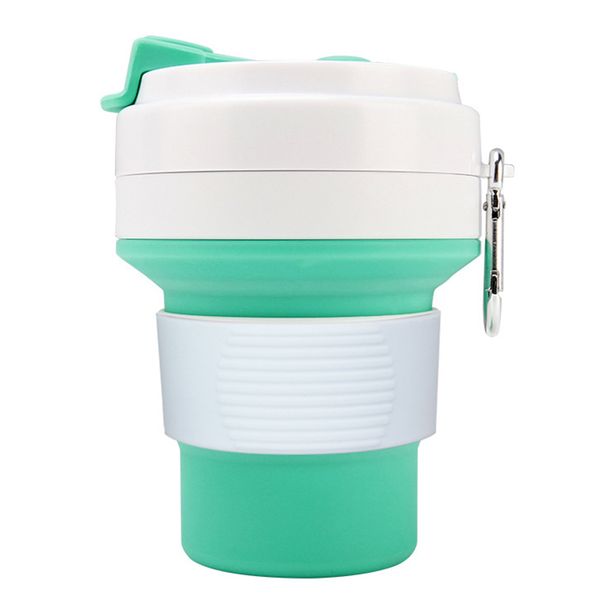 

350ml multifunctional drinking with lid camping collapsible silicone coffee cup