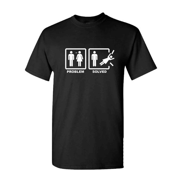 

2019 марка одежды мужчины печатные мода дизайн проблема решаемая t-shirt проблема решаемая брак смешные пара смешные печати футболки