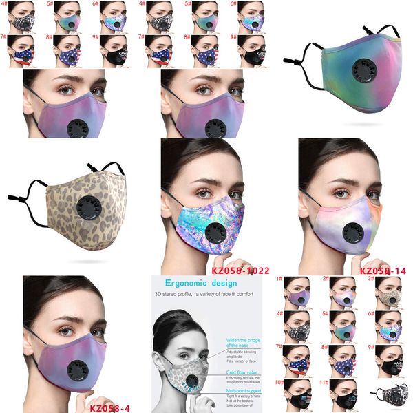 

washable women cotton face mask fashion face masks with pm2.5 filter breather valve anti-f hb1u1