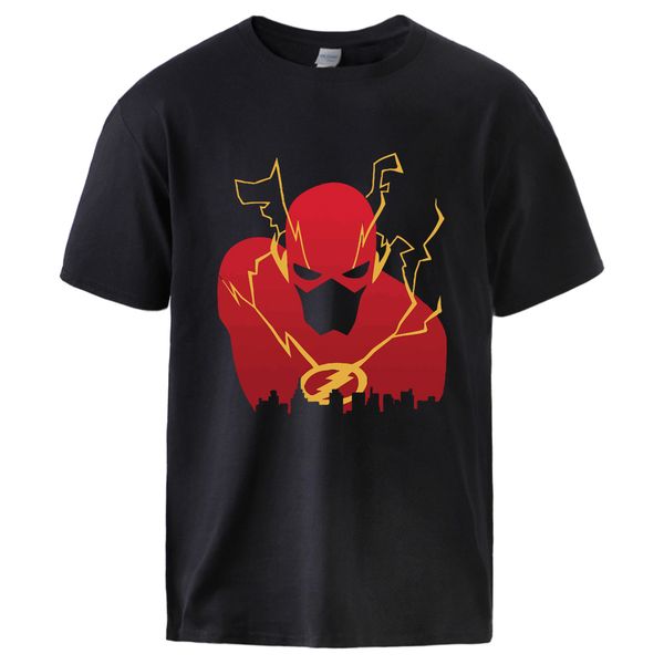 

the flash superhero tshirts man summer casual loose 2020 sell super hero hip hop t shirts male cotton sportswear t shirt