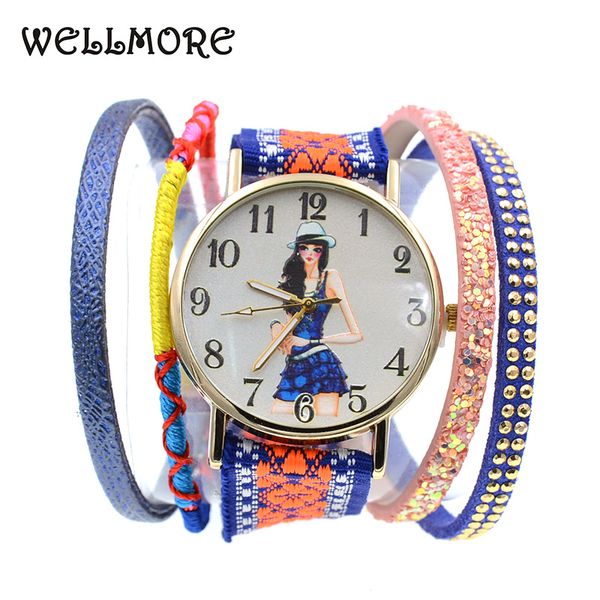 

wellmore 2020 новый стиль кожаный браслет часы fashioncasual ленты моды кварца женщин наручные часы для женщин, Slivery;brown