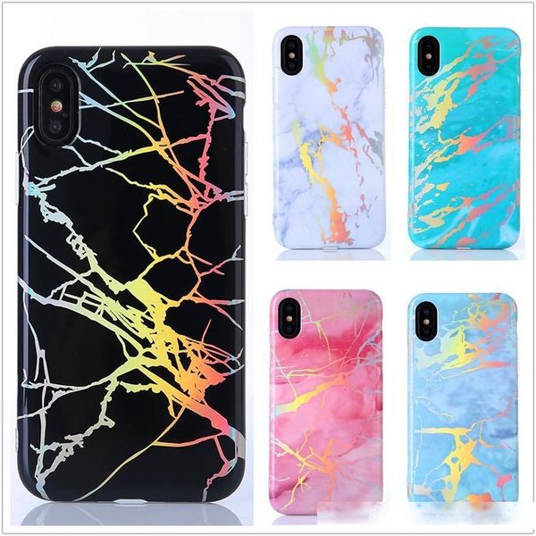 

fast fast ship laser marbles iphonexs max phone case soft tpu phone case covers anti fall phone cases for iphone7plus/8plus for iphone xr