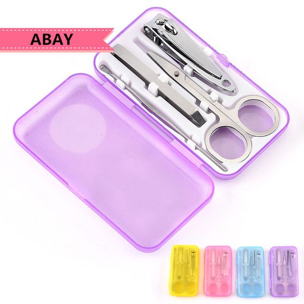 

nail art kits manicure tool professional finger toe 4 pcs/set beauty pedicure set women makeup tools drop