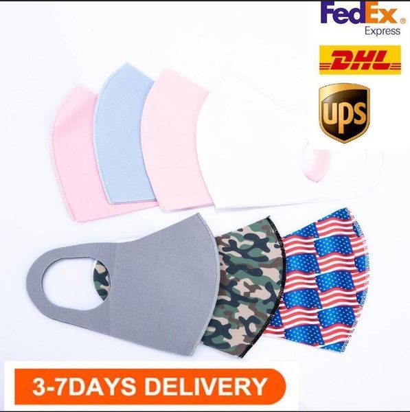 

us stock ice silk face fashion solid color customized breathing valve protective dustproof earloop cloth1