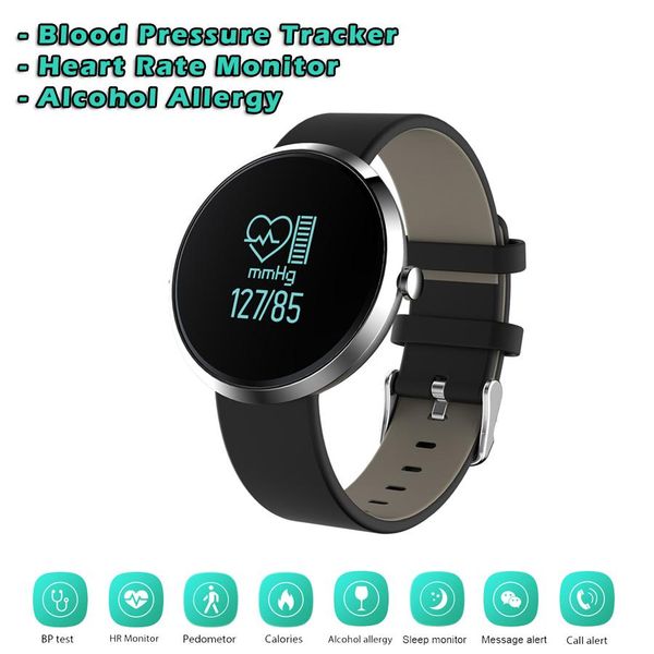 

cgjxsluxury bluetooth smart bracelet s10 blood pressure alcohol allergy heart rate monitor sports calorie counter fitness tracker for androi