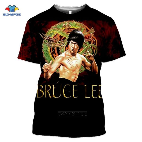 

gung fu king bruce lee men summer sport jeet kune founder homme 3d print shirts horror hippie hentai men clothing