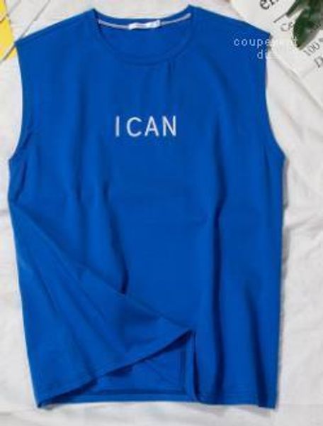 

tank teenager summer 19ss skateboard letters i can embroidery designer tank sleeveless men boys, White;black