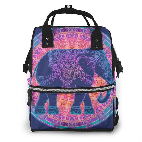 

fashion mummy maternity nappy bag tribal elephant mandala colorful large capacity baby bag travel nursing for baby care
