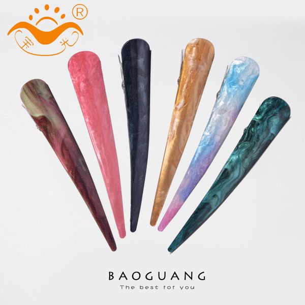 

baoguang acetic acid duckbill clip large size yake horns folder accessories europe and america hairpin headdress hair accessorie
