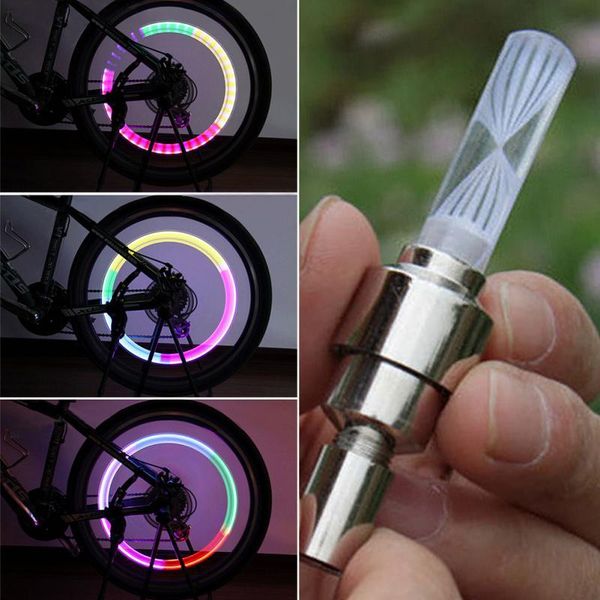

cgjxspromotion 7color fireflys led flash light lamp night bike car tire tyre wheel valve caps tire decoration led light
