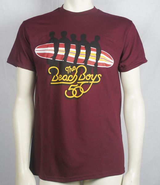 

аутентичные the beach boys 50 лет surfboard t-shirt s m l xl xxl newloose black men футболка homme тройники