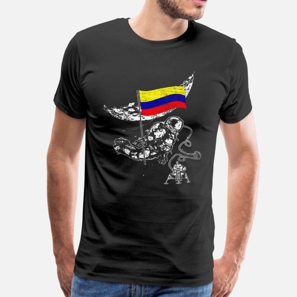 

астронавт moon колумбия gift idea флаг space футболка мужчины конструктор 100% хлопок s-xxxl нормальная интересный мода весна осень outfit