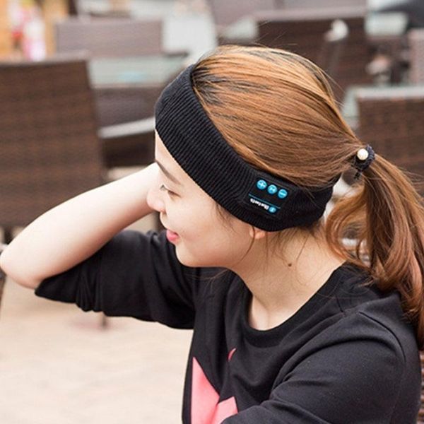 

cgjxssport knitting music headband headset with mic wireless bluetooth earphone headphone for running yoga gym sleep sports earpiece