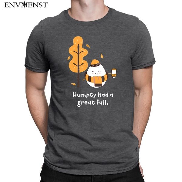 

envmenst cotton t shirt for men humpty had a great fall funny autumn joke unise funny t-shirt casual o-neck short-sleeve