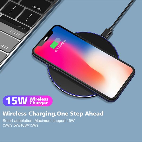 

15 wireless charger pad for iphone 11 x xs max xr 8 samsung s10 s20 qi 10w quick charge xiaomi mi 10 huawei p40 pro