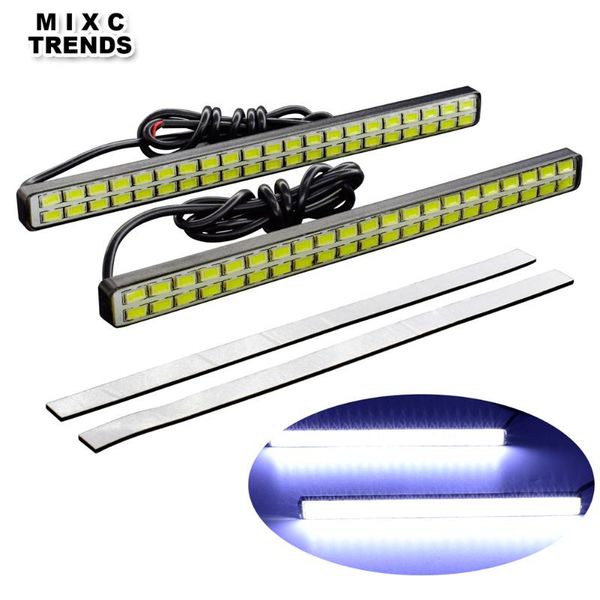 

2pcs 42leds автомобиля drl led свет бар 12v 5630 smd дневного света водонепроницаемый алюминиевый авто тормозной передний задние противотума