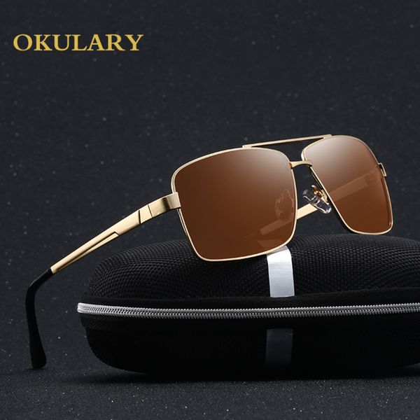 

мужчины goggle поляризованные солнцезащитные очки черный / чайный цвет uv400 с коробкой, чехол 6m86, White;black