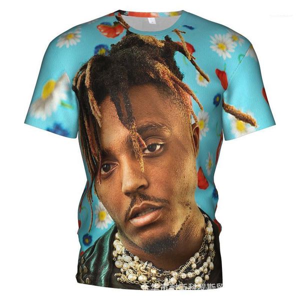 

crew neck mens designer tshirt casual male tees amreican singer short sleeve tshirt 3d print summer, White;black