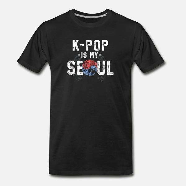 

k pop is my soul сеул южная корея товар футболка мужчины конструктора tee shirt euro размер s-3xl family sunlight основные весна письма shir