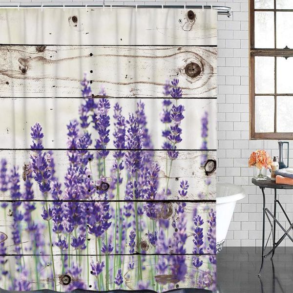 

shower curtains bathroom waterproof curtain purple lavender fabric home decor