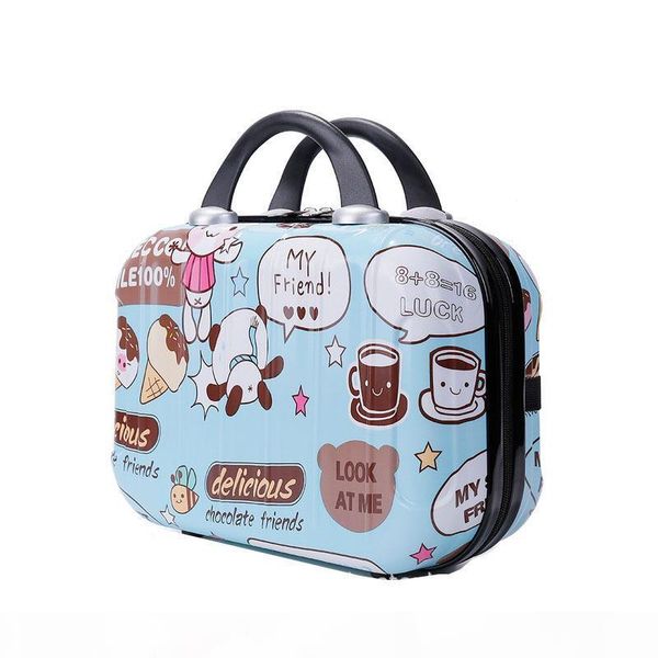 

designer-mini handbag cute cartoon makeup bag 14 "travel luggage female portable storage bag wholesale custom logo ing