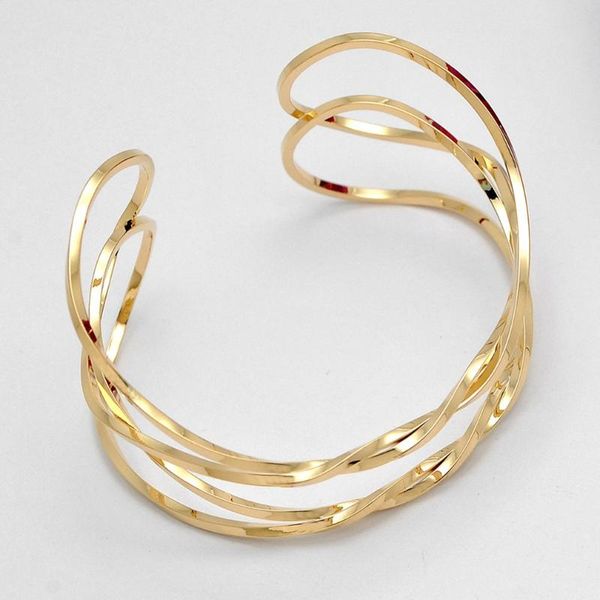 

exquisite girl bracelet charming ladies bracelet open tpye women christmas party bangle eye-catching ornaments, Golden;silver