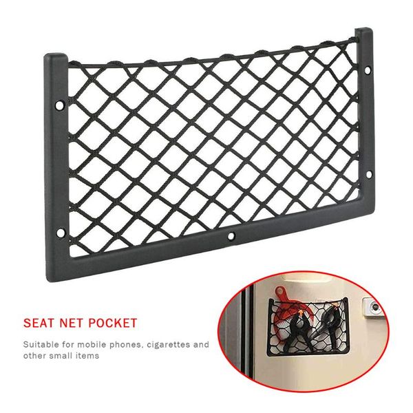 

3pcs net pocket seat back 38x16cm car bus mobile cell phone debris storage bag outdoor personal car parts decoration