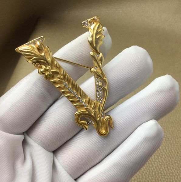 

european and american luxury custom brooch autumn winter branch sets auger contracted brooch, Golden;silver