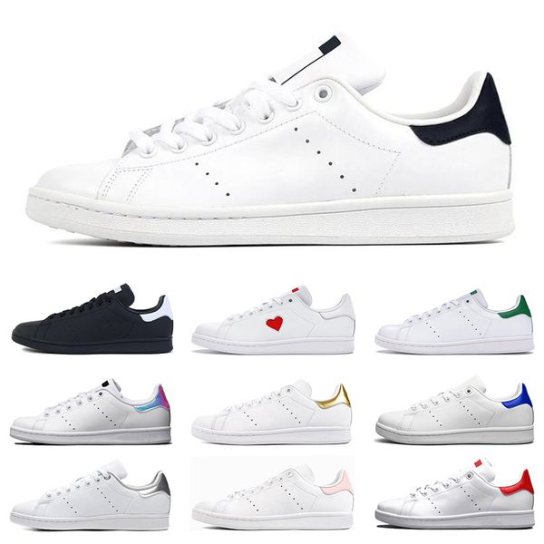 

2020 smith men women casual shoes fashion sneakers triple black white green racer blue red stan mens trainers jogging walking size 36-44