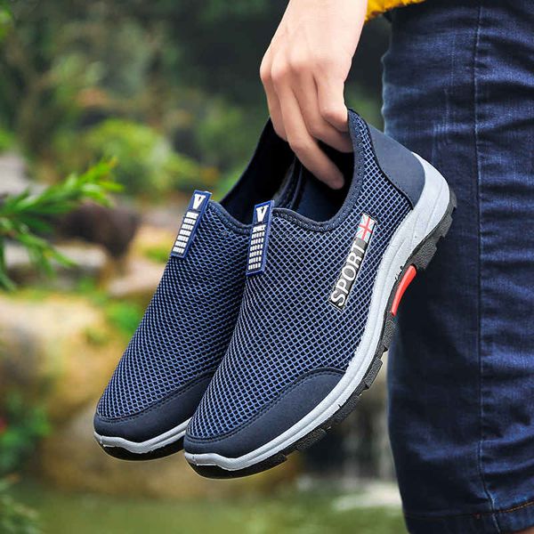 

low men shoes slip-on sneakers men 2020 big size sport running shoes breathable summer sports shoe mesh athletic trainers i2
