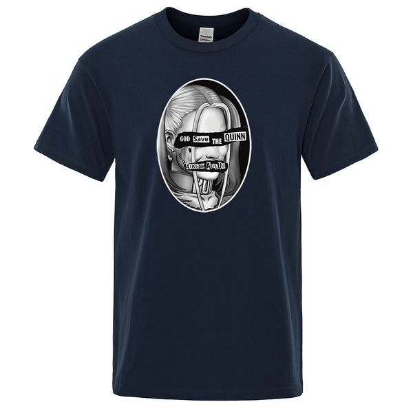 

god save the quinn printed t-shirts arkham asylum men summer cotton short sleeve man t shirt funny hip hop streetwear