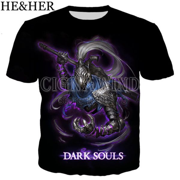 

new arrive popular game dark souls 3d print shirts horror humor hentai men clothing