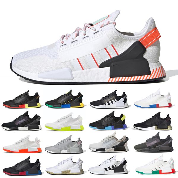 

r1 v2 men women running shoes core white mexico city aqua gold metallic mens womens outdoor breathable sneakers trainers shoes