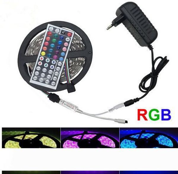 

christmas decration 5m 5050 smd 150 leds led strip ip20 non waterproof 12v flexible 30led m led tape with ir remote + 5a power