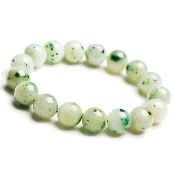 

12mm precious natural dushan ja de bracelets for women female stretch gems crystal round bead natural stone bracelet, Black