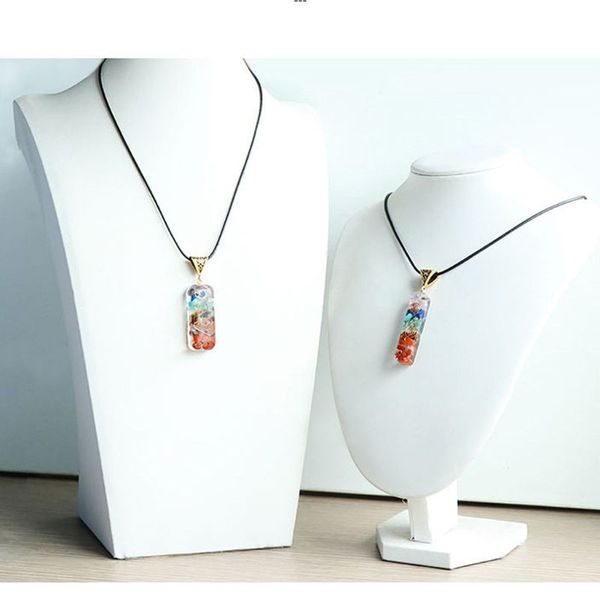 

merkaba 7 chakras crystal stones orgone pendant generator energy accumulator orgonite hex chakra pendant necklace unisex, Silver