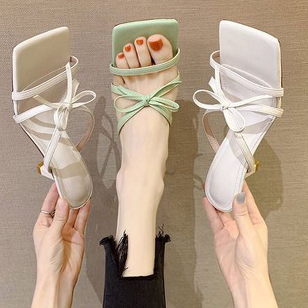 

сандалии женщины высокие каблуки сандалии 2020 летняя женская сандал белый sandalias mujer повседневный флип-флоп для девочек 39 большой раз, Black