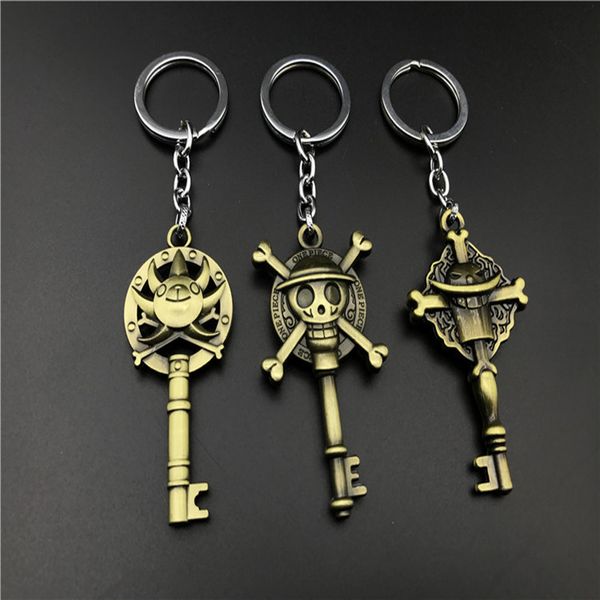 

zxmj anime one piece keychain cartoon figure key chains luffy zoro sanji nami pendant keyring chaveiro jewelry gift men women, Silver
