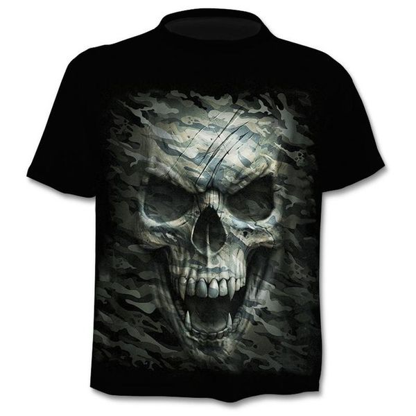 

new punk style skull gothic gym 3d print shirts hentai oversized anime men clothing