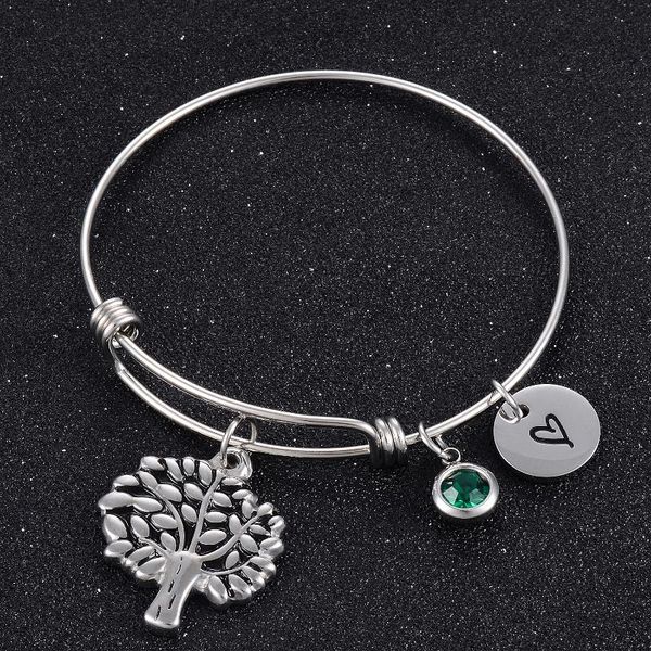 

life tree pattern stainless steel bracelet men and women fashion jewelry, Black