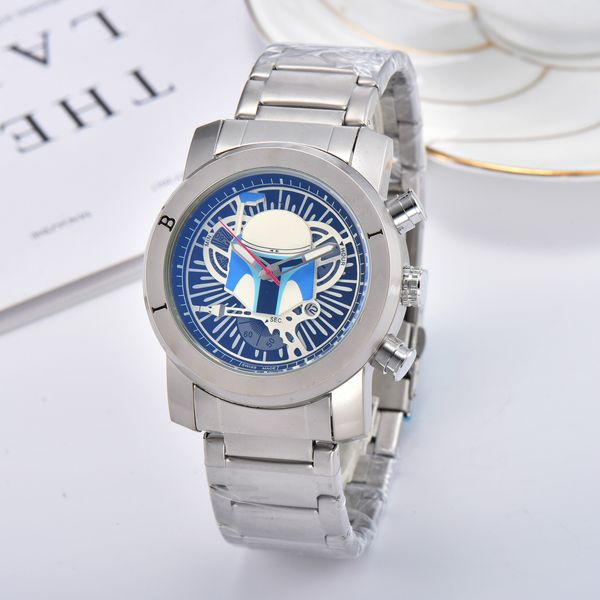 

daydate stainless steel men quartz watch military fashion quality europe automatic date all dial work professional men watch chronograph, Slivery;brown