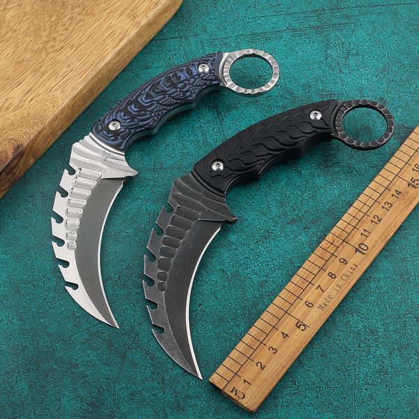 Kirin Taktisches Karam-Skorpion-Messer, Dschungel-Überlebenskampf, feststehendes Messer, Outdoor-Camping, multifunktionales EDC-Werkzeug