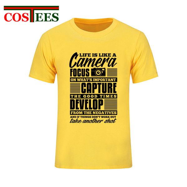 

2017 summer new fashion brand clothing men basic slim fit short sleeve camera focus capture delevelop t shirt men casual t-shirt