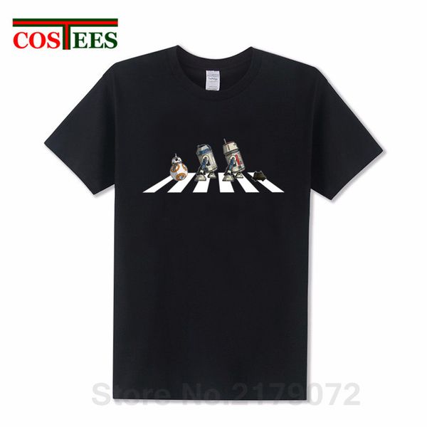 

parody abbey droids t shirts homme funny star jedi wars robots t-shirt darth vader/yoda tshirt boys brand apparel shirt
