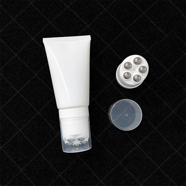 

storage bottles & jars 200ml black/white soft tubes refillable squeeze tube empty roll on bottle with five balls essence oil lotion pump 30p