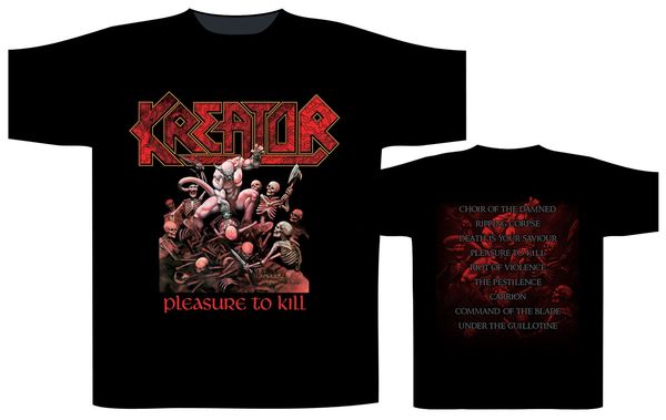 

kreator 'pleasure to kill' t shirt new & official classic tee shirts