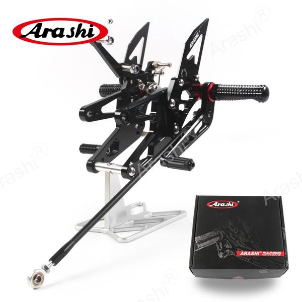 

arashi motorcycle footrest for yzf-r6 2003-2005 cnc adjustable rider foot pegs rearset footrest yzf r6 2003 2004 2005